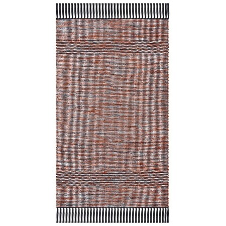 Safavieh 3 x 5 ft. Montauk Contemporary Rectangle Rug, Orange & Black MTK620P-3
